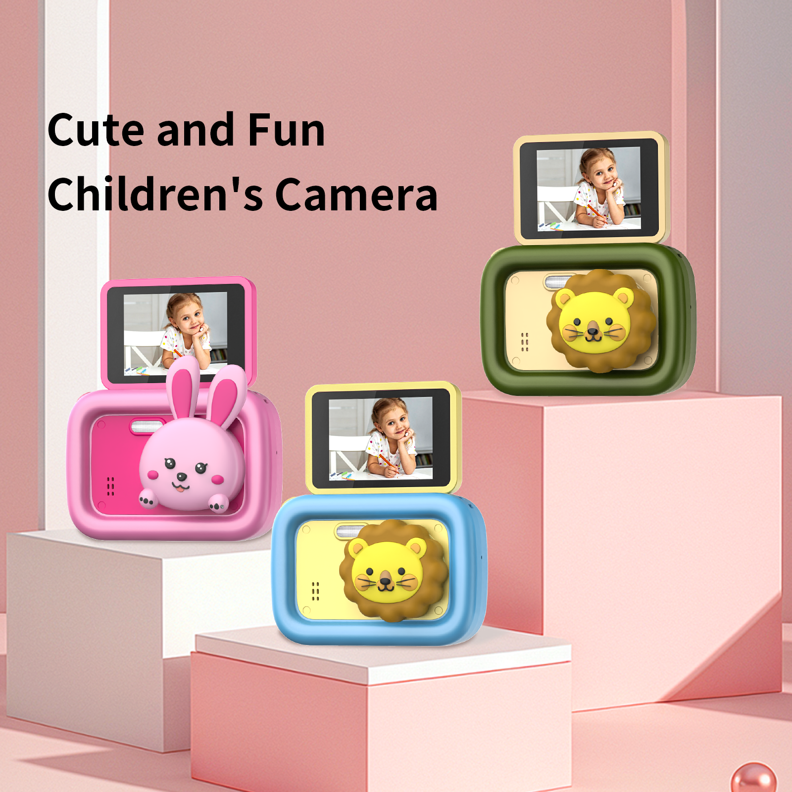 Top No.1 Kids Mini Camera D1 Flip Display Screen 2.4inch HD Video Recording Music Playback Instant Cameras Digital Kids Camera
