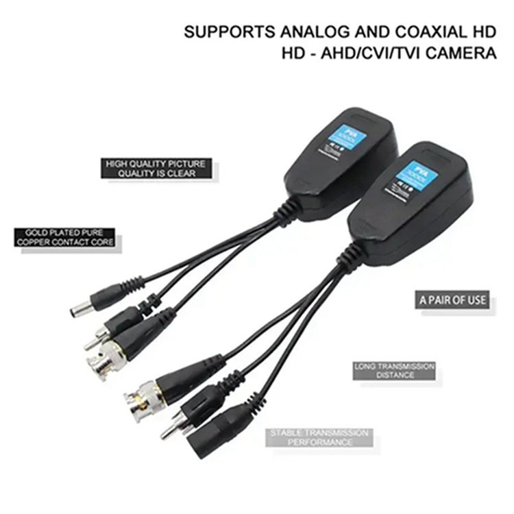 bnc balun AHDCVITVI video power supply three in one coaxial high-definition transmitter 1080p Bnc twisted pair bnc balun