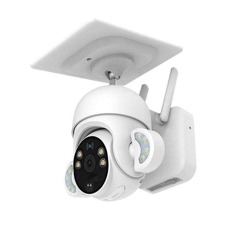 Hot Market Build in Large Capacity Lithium Battery 360 Rotation Wireless Ip Ptz Camera Solar Powered Cctv Camera System Outdoor