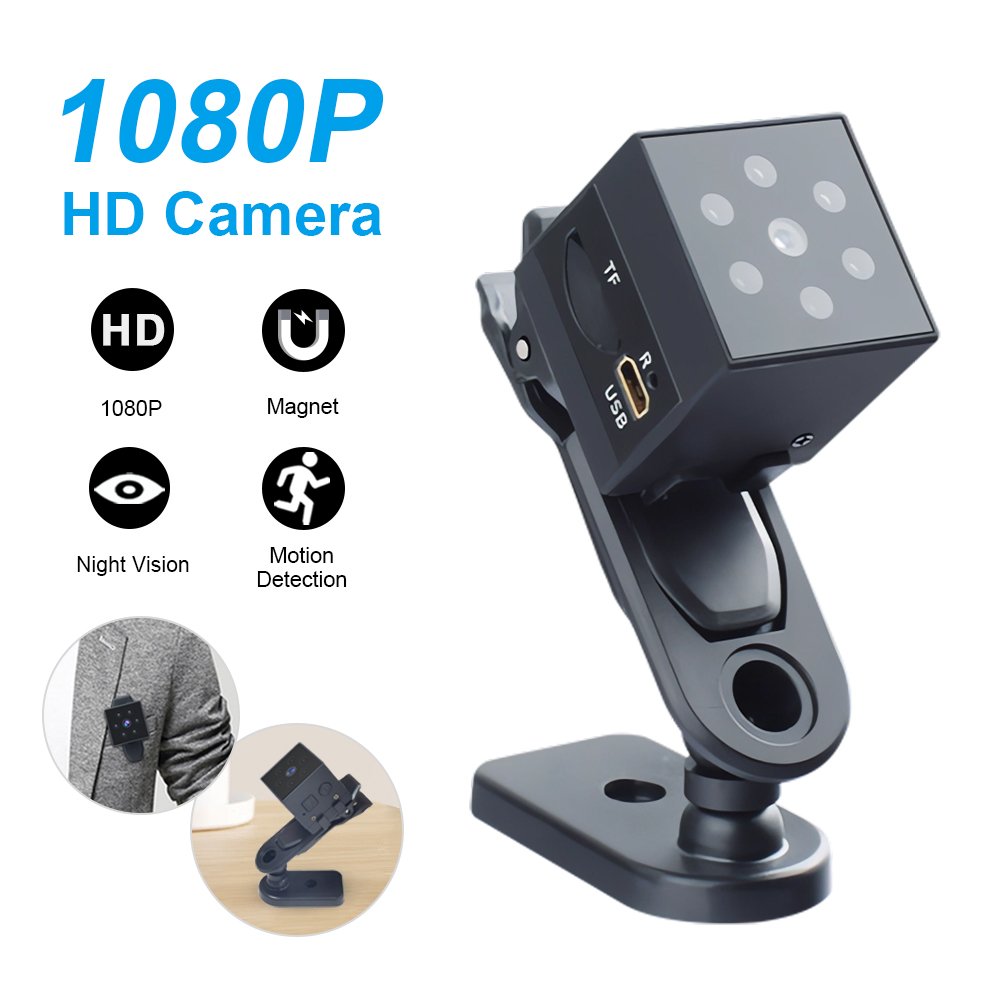 HD Mini Action Cam Support Night Vision Back Clip Motion Detection Outdoor Hiking Security Sport Camera