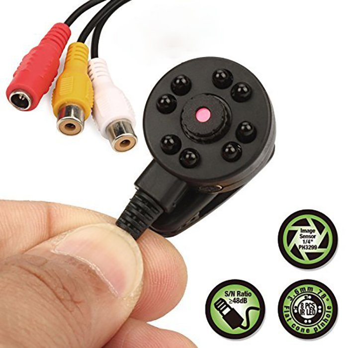 HD 1000TVL small camera surveillance closed-circuit infrared night vision camera audio and video analog camera
