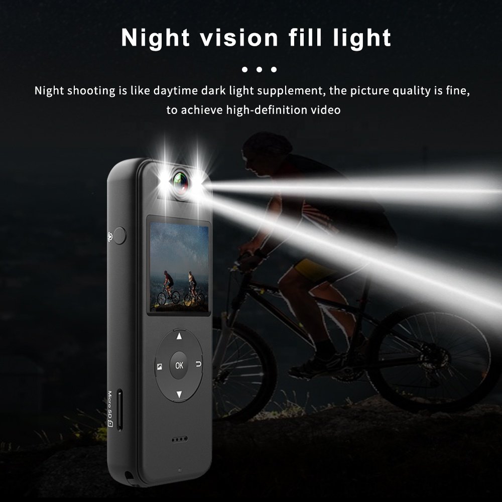 2024 New Record Camera 4K HD Smart Camera Wireless Security Camcorders 180 degree body worn wifi Video Recorder