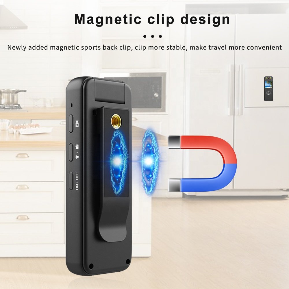 2024 New Record Camera 4K HD Smart Camera Wireless Security Camcorders 180 degree body worn wifi Video Recorder