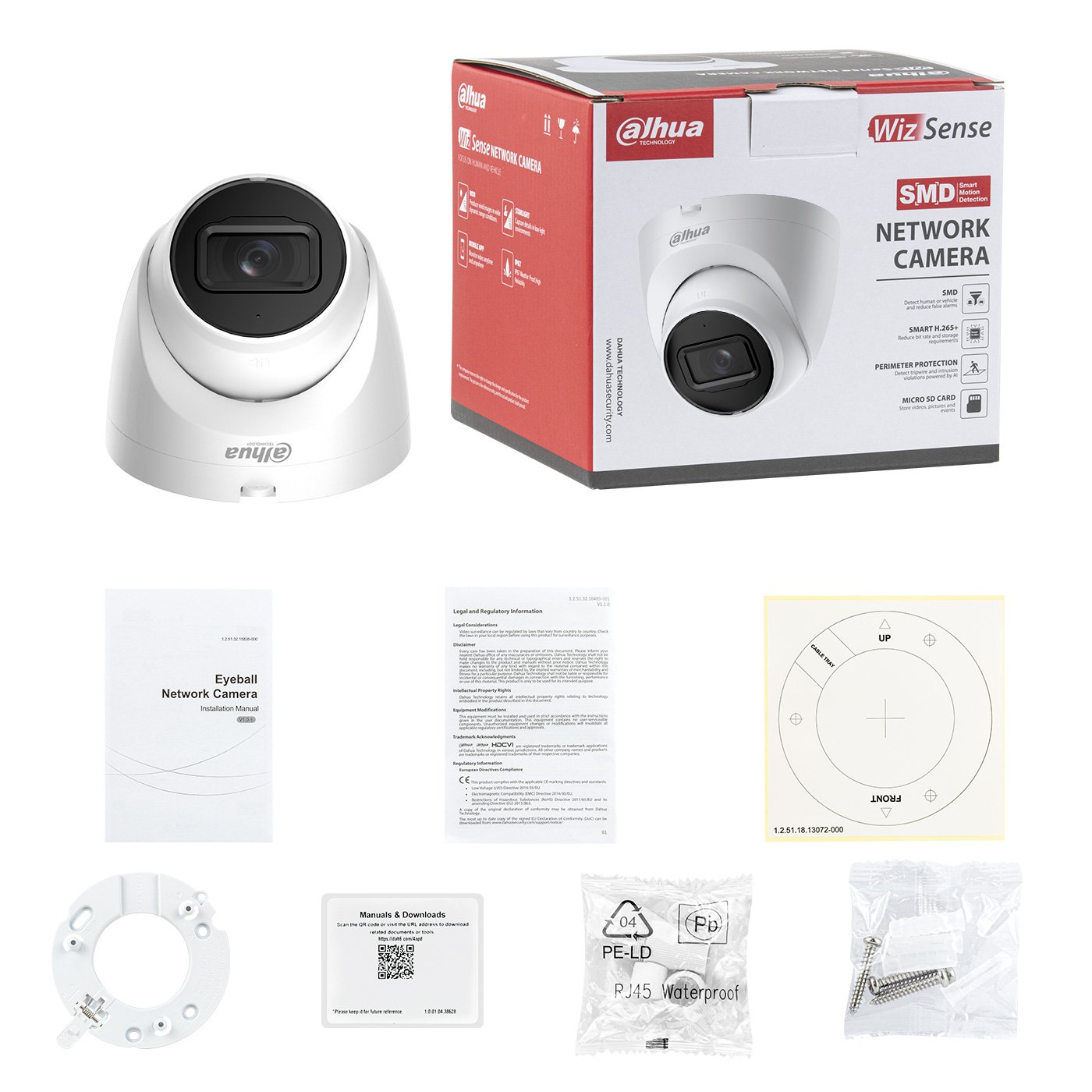 IPC-HDW2441T-S IR Fixed-focal Eyeball Network Camera IPC-HDW2431T-AS-S2 Built-in MIC CCTV IP POE dahua IP camera network camera