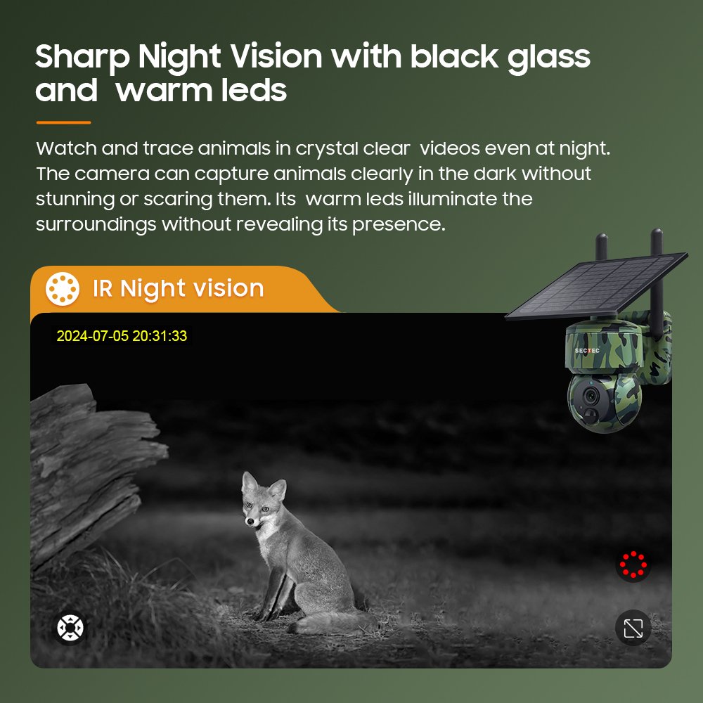 3MP 4G GPS Mini Size Outdoor Camouflage Solar Battery Infrared Camera Trail Hunting Security Solar Camera