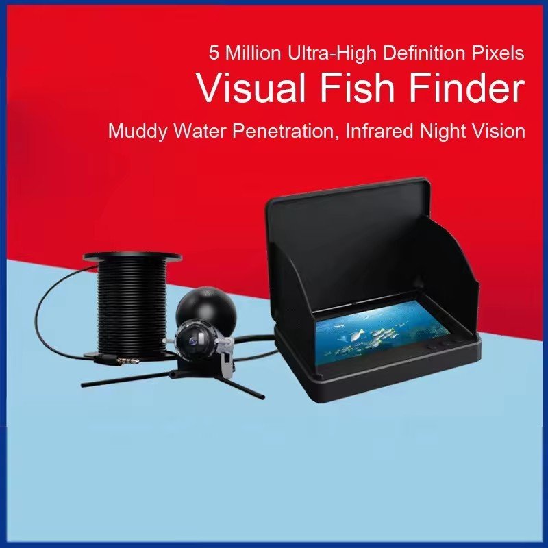 2024 High Quality Portable Underwater Fishing Camera 5-inch HD IPS screen Waterproof Fishing Camera
