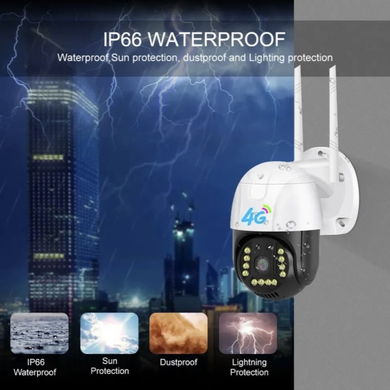 4G Smart AI HD 1080P 360 Ptz Camera Panoramic Wifi 4g camera sim card Network Cctv Security Camera Waterproof Outdoor Indoor