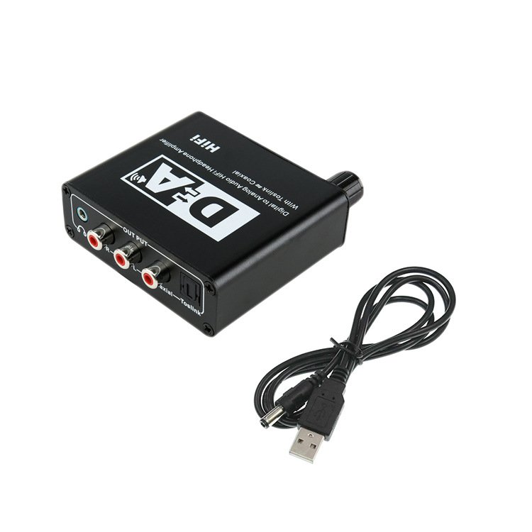 AV Converter DAC Amp 3.5mm Digital To Analog Audio Converter Adapter output To Optical Bi-directional Converter Decoder for tv