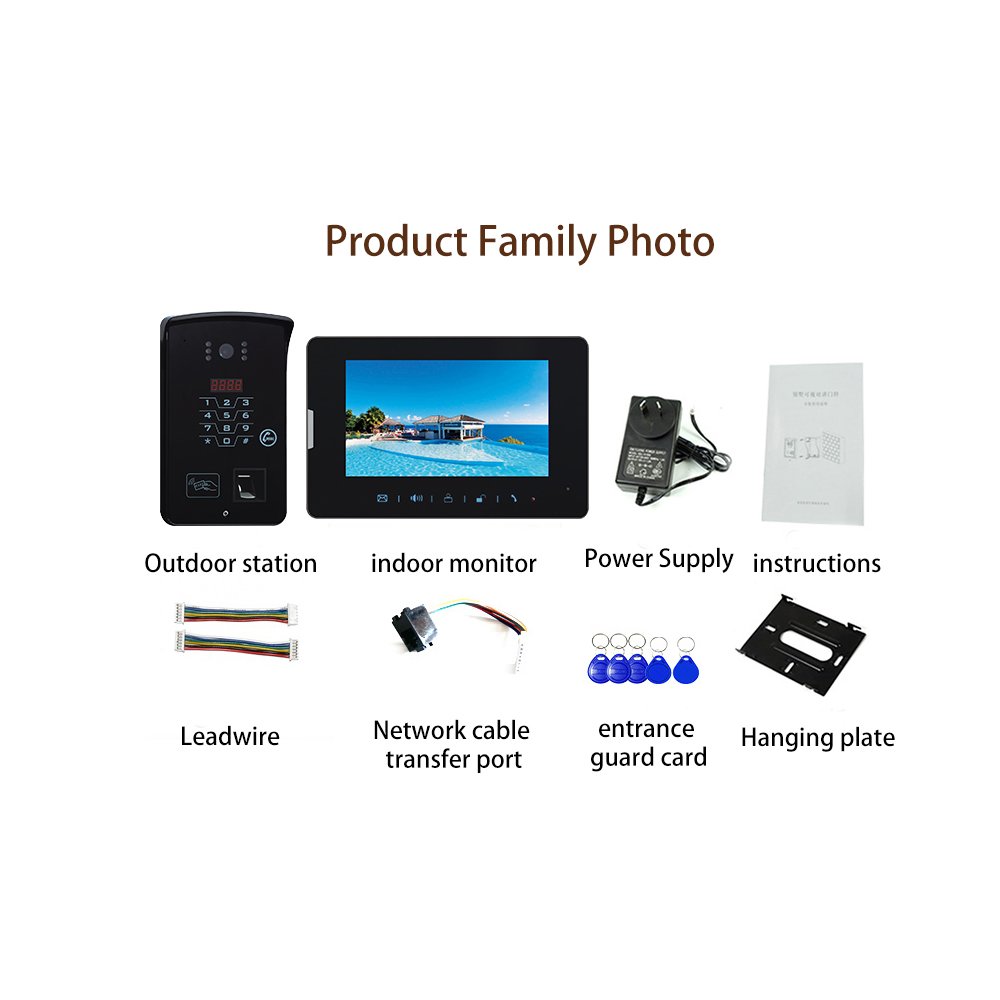 2022 Video Door phone small Building Intercom System Waterproof 7 Inch Touch Screen IP ring video door bell for villa apartment