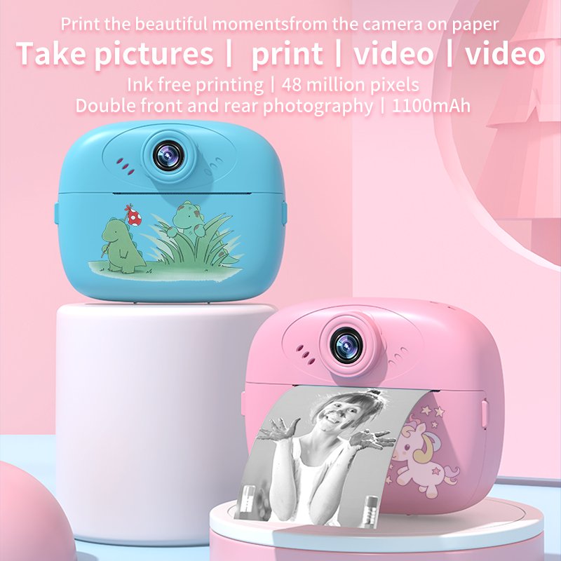 mini camera for Children dual lens HD 2.4inch screen games DV video record digital cameras fashion kids print camera