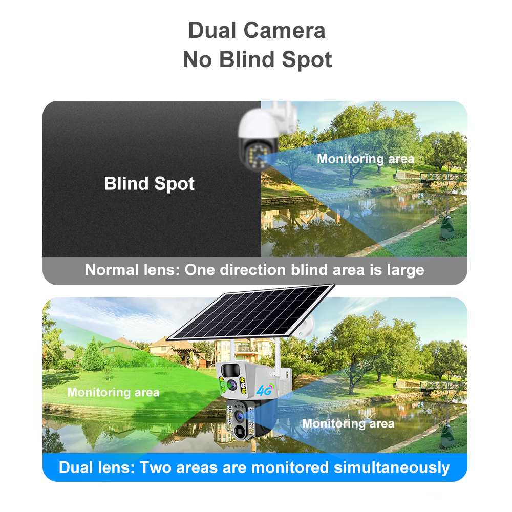 V380 Pro 2K 4MP Wifi CCTV Camera Indoor/Outdoor 4G Solar PTZ with CMOS Sensor Wireless Alarm NVR Cloud Storage 1-Year Warranty