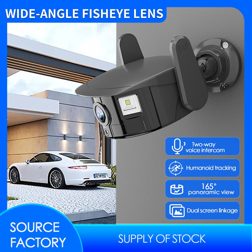 AI-Powered Indoor Dome Security Camera with Wide-Angle Fisheye Lens IP67 Waterproof Night Vision CMOS Sensor