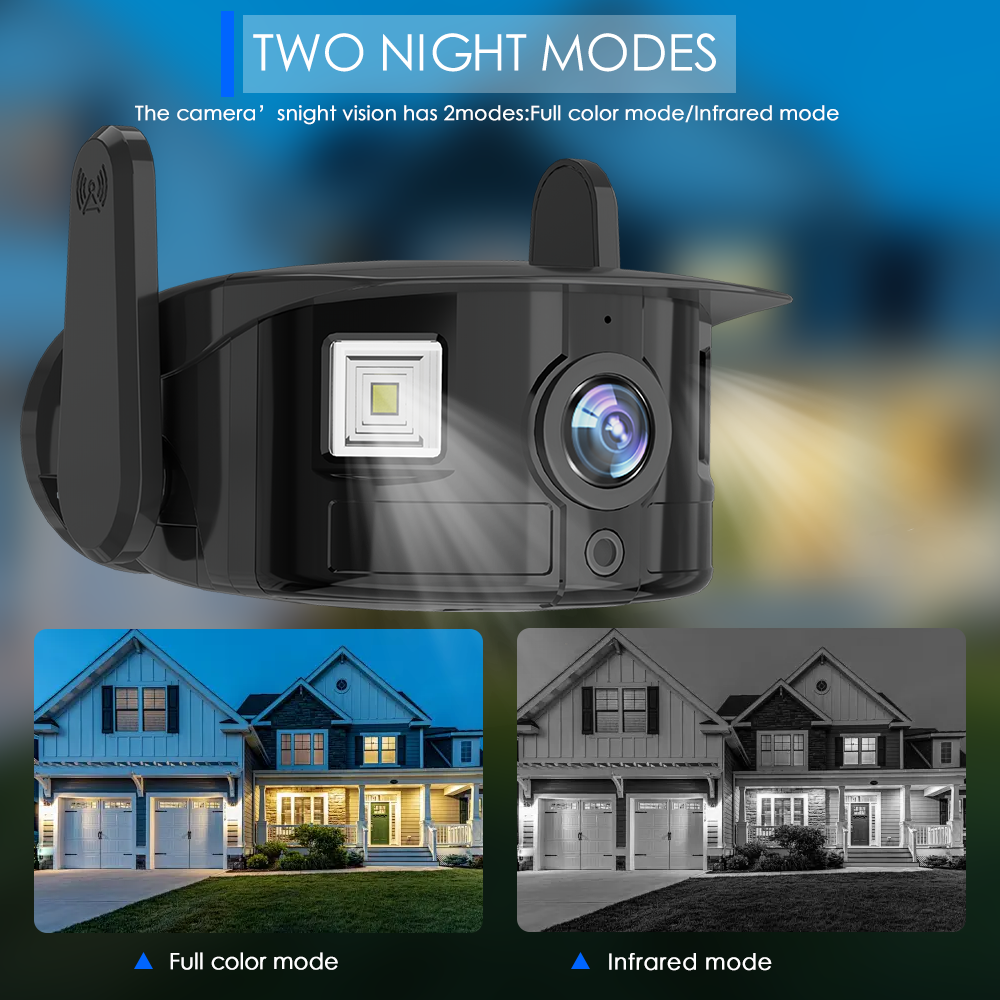AI-Powered Indoor Dome Security Camera with Wide-Angle Fisheye Lens IP67 Waterproof Night Vision CMOS Sensor