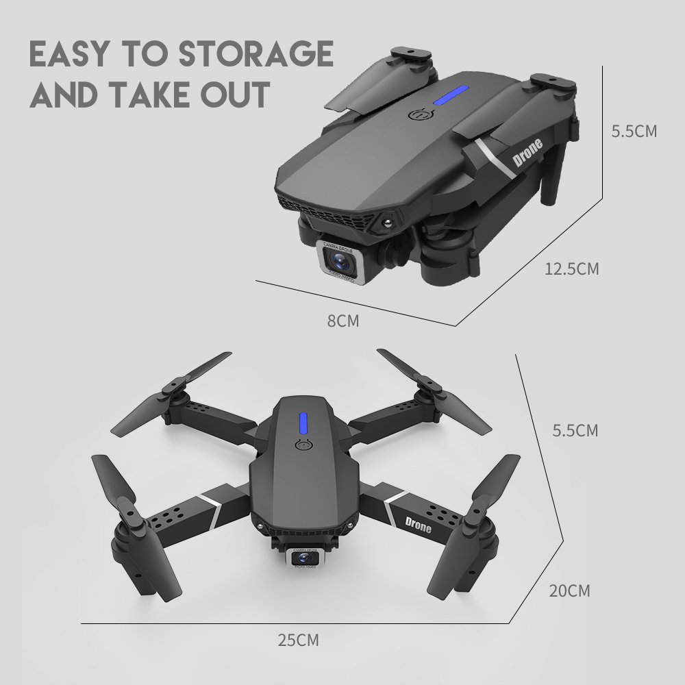 Hot selling E88 quadcopter remote control fpv wifi toys hd camera RC mini kid toy 4K cameras drones
