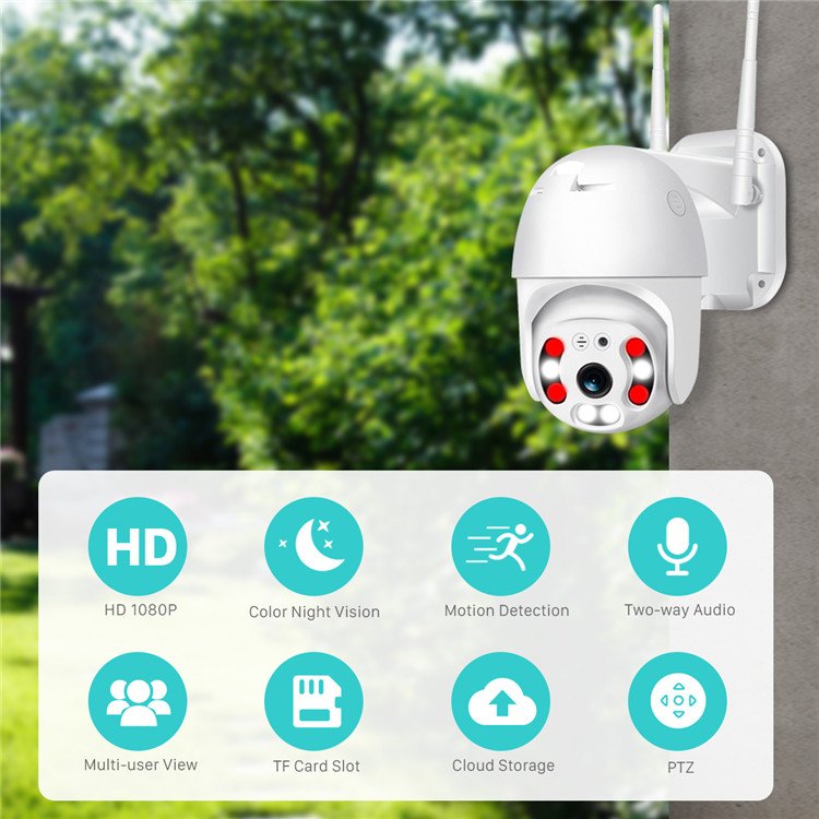 Network Cameras 2MP 1080P 360 Pan-Tilt Night Vision Wifi Camera Surveillance Cctv HD Icsee Camera