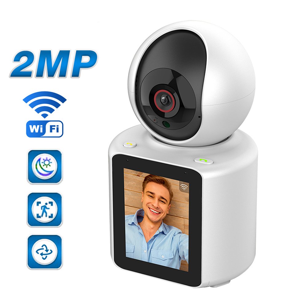 C31 Factory Price Two Way Video Call Wifi Camera With Screen AI Auto Tracking Monitor Indoor Security Wireless PTZ Camera