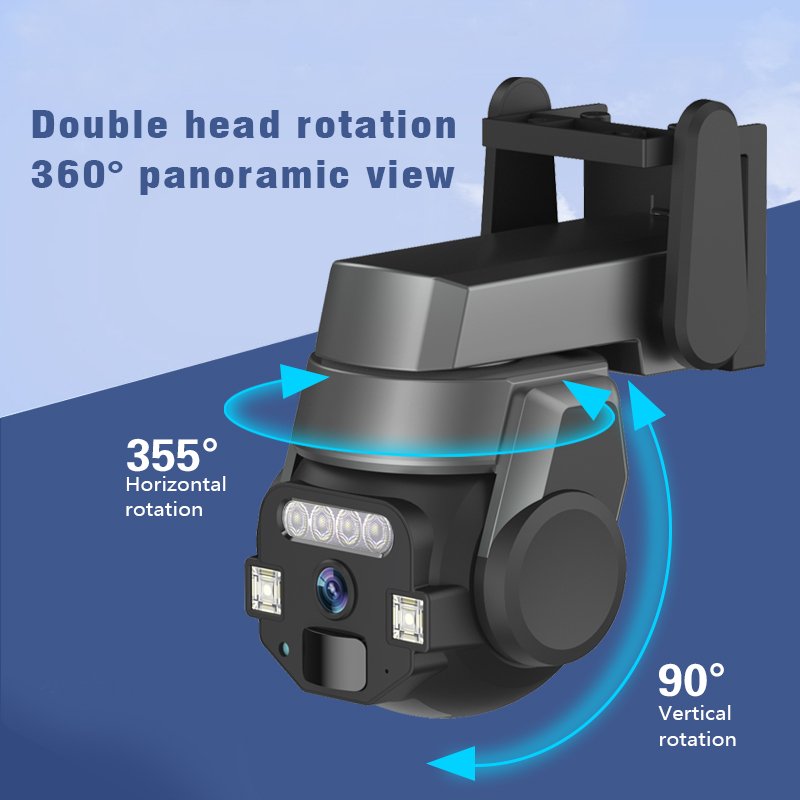 X Alarm I/O 5MP Full HD Two Way Audio Motion Detection Pan/Tilt Wi-Fi Camera IP66 Waterproof Night Vision Two-Way Audio