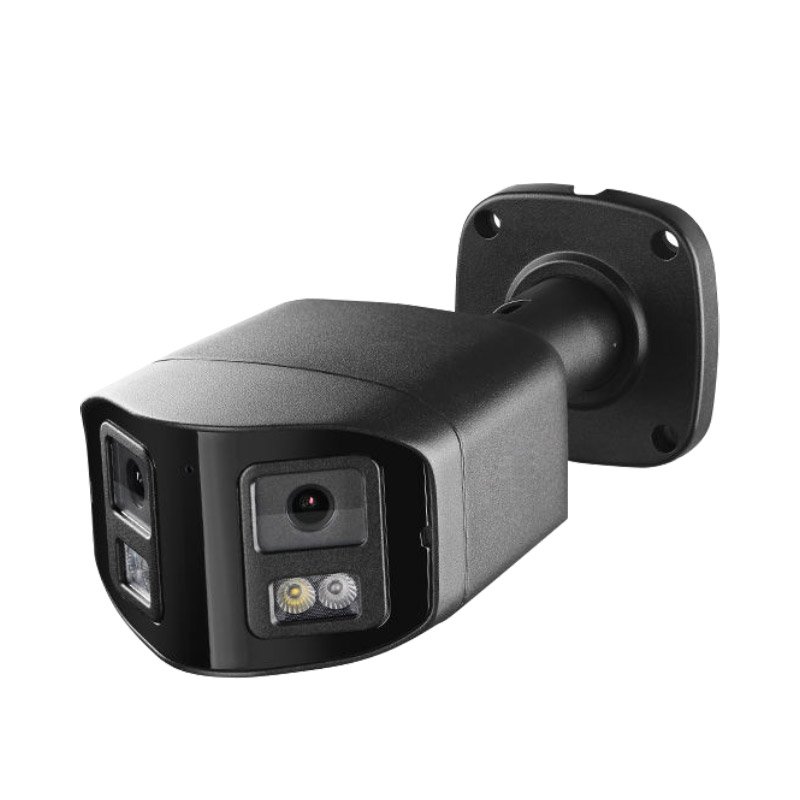 180 Degree 8MP Hik Compatible IP PoE Security Camera Dual Lens Two way Audio Outdoor Waterproof CCTV Bullet Camera