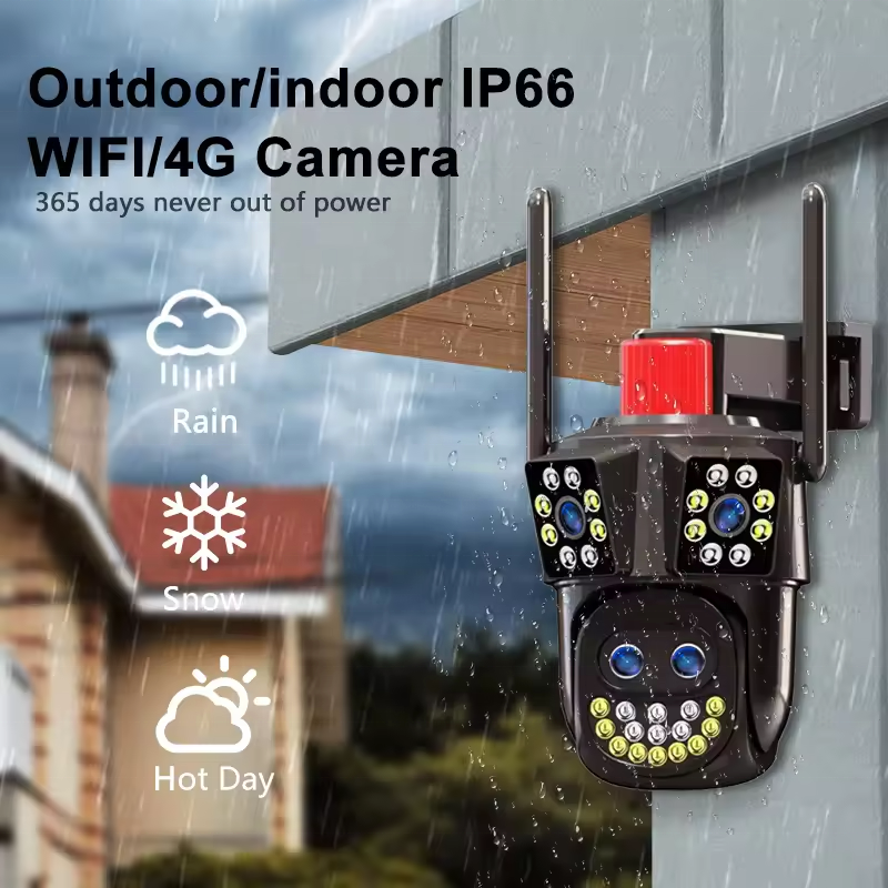 Outdoor 4G 10X Zoom Security CCTV Camera with Motion Detection IR Night Vision PTZ Automatic Alarm Wireless IP Network Camera
