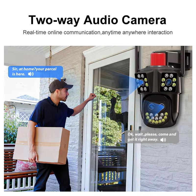 Outdoor 4G 10X Zoom Security CCTV Camera with Motion Detection IR Night Vision PTZ Automatic Alarm Wireless IP Network Camera