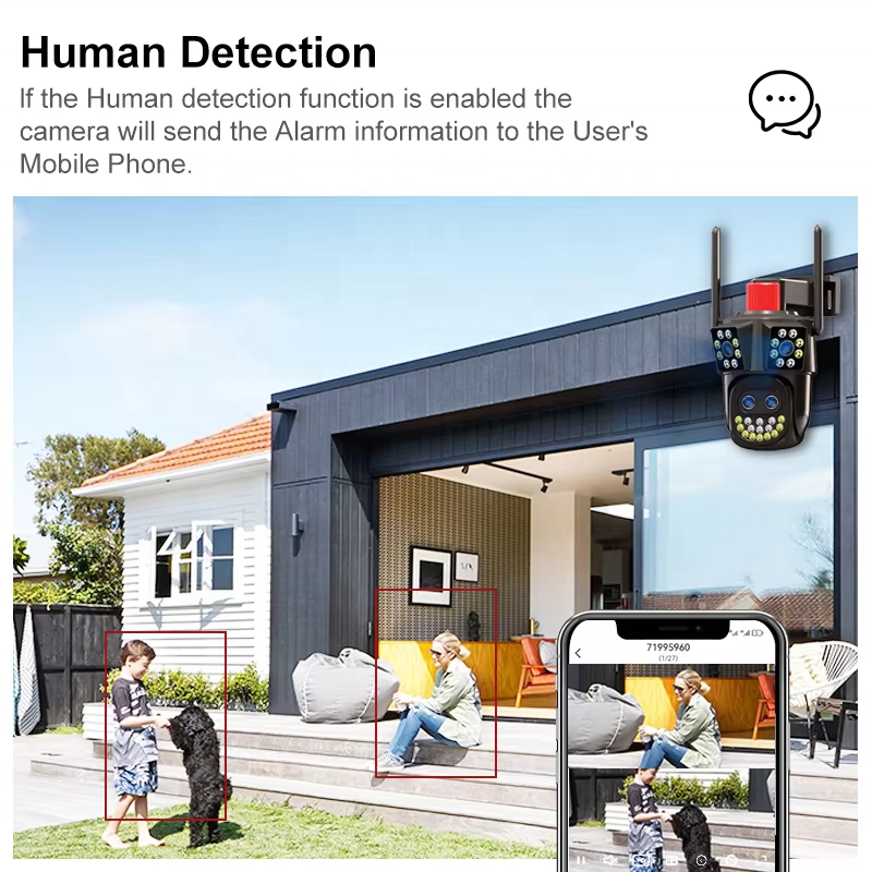 Outdoor 4G 10X Zoom Security CCTV Camera with Motion Detection IR Night Vision PTZ Automatic Alarm Wireless IP Network Camera