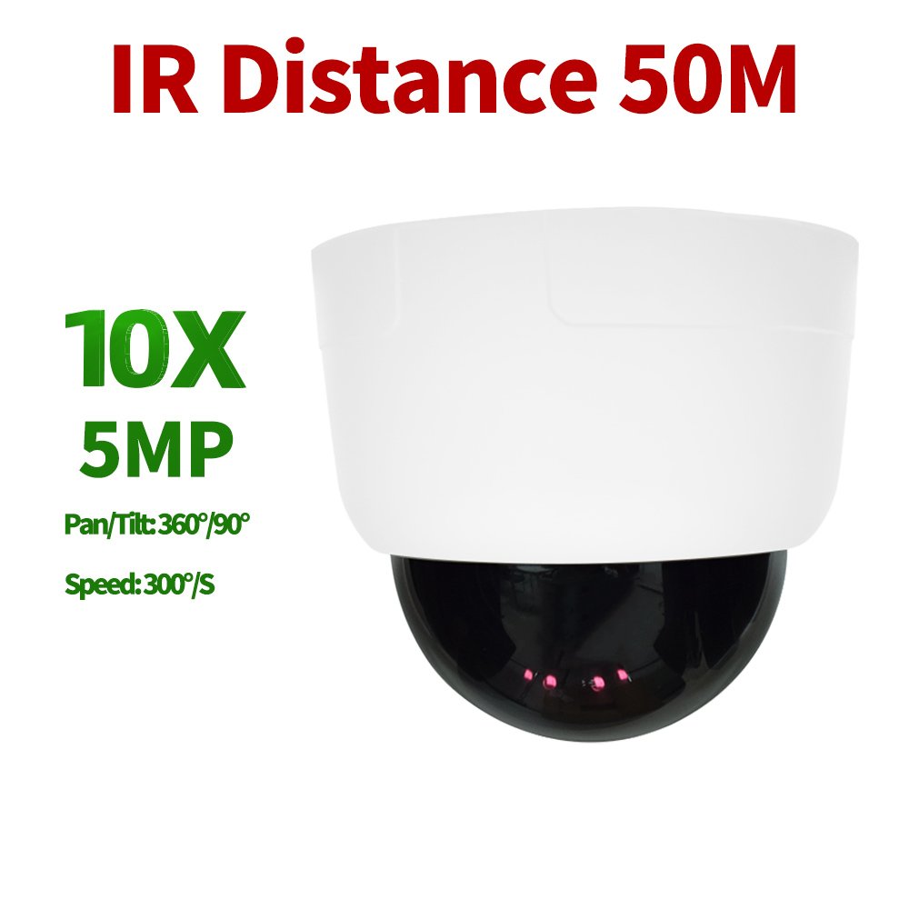 Industrl Church Multi View Security POE IR 50M Speed Dome PTZ Camera H265 Mini PTZ IP Camera Waterproof Zoom CCTV Camera