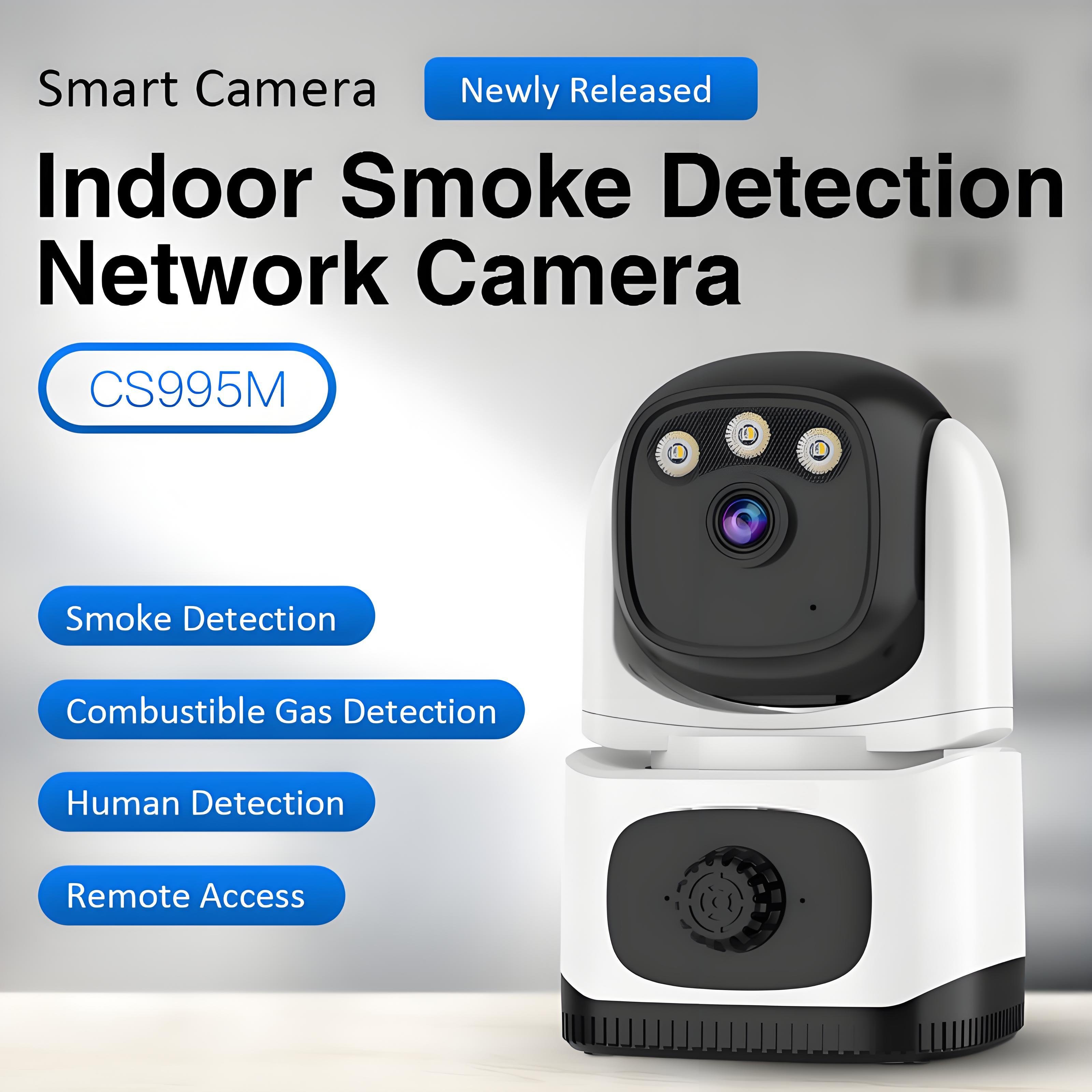 Okam CS995M Home Security Camera Customized Alarm Voice 3MP HD Indoor PTZ Night Vision SD Card Data Storage Cloud IP Outdoor Use