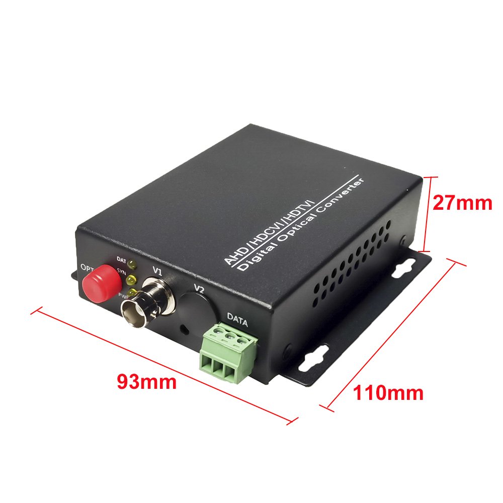 1 Port Analog Coaxial HD Video to Fiber Optic Media Converter BNC and RS485 Data Over Fiber Optic for CCTV System TX RX Kit