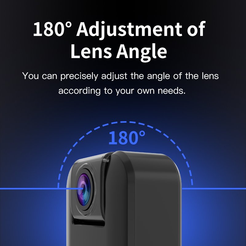 3MP Long Standby Battery 1500MAh Mini Body Worn Camera Upgraded Clip Lens 180 Flip Wifi Wearable Pocket APP Small Mini IP Camera