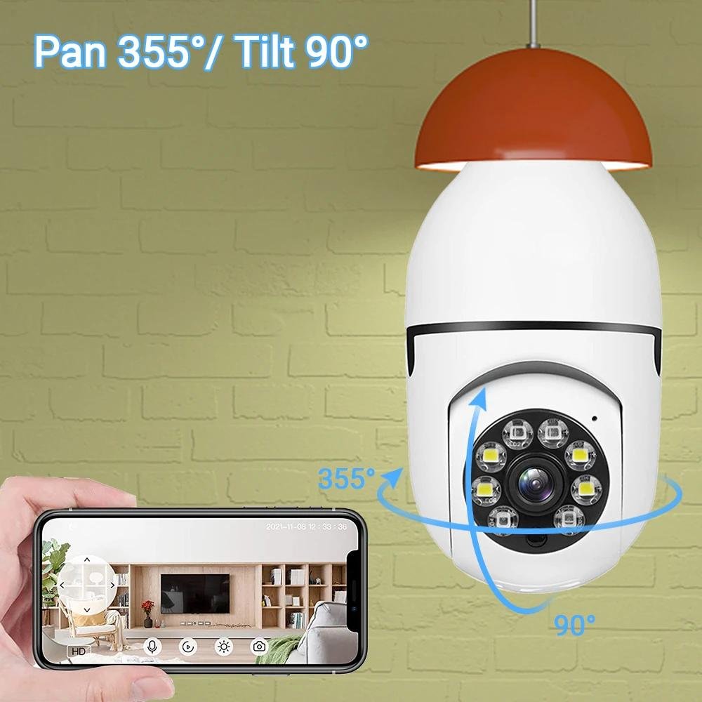 Regis Icsee 2MP 3MP 4MP hd 360 Degree Humanoid tracing Wifi Smart Home Wireless Security Socket Mini Light Bulb Camera