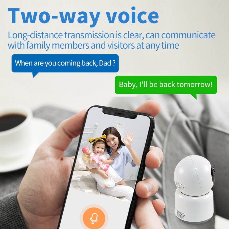 Indoor miniature wireless infrared sensing body tracking smart mini camera