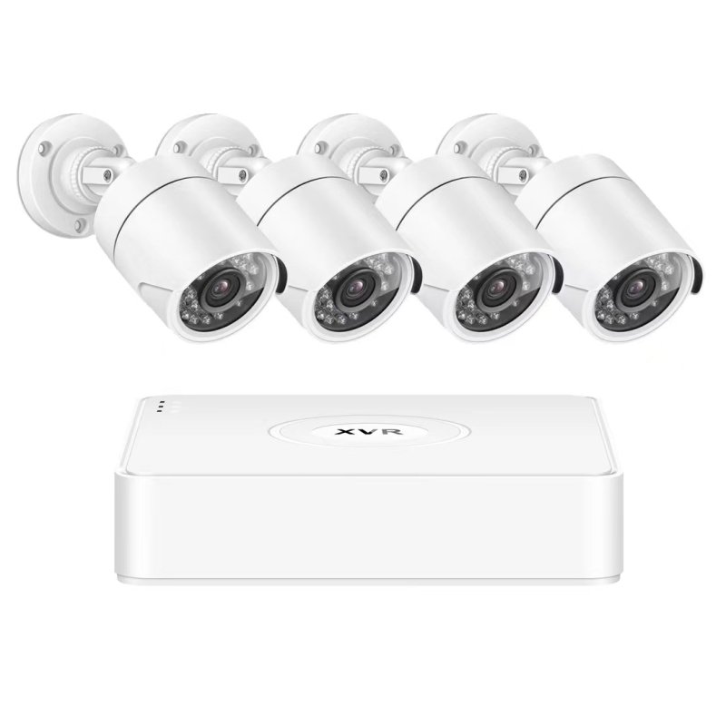P2P AHD DVR Night Vision Security Camera Plastic Housing Video Surveillance Kit 4CH 1MP 2MP 4 Camera CCTV System