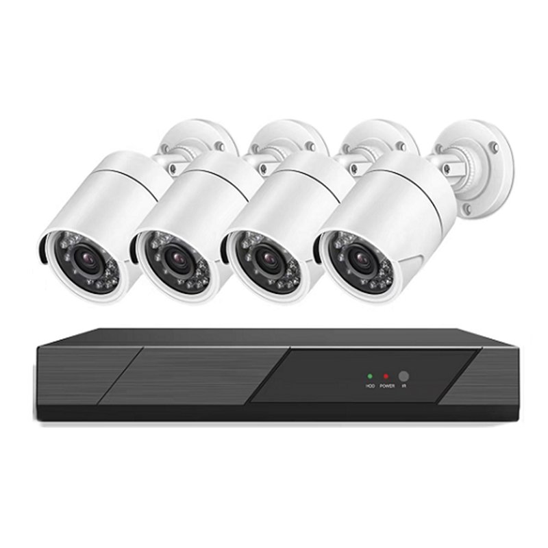P2P AHD DVR Night Vision Security Camera Plastic Housing Video Surveillance Kit 4CH 1MP 2MP 4 Camera CCTV System