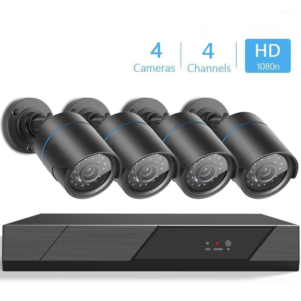 P2P AHD DVR Night Vision Security Camera Plastic Housing Video Surveillance Kit 4CH 1MP 2MP 4 Camera CCTV System