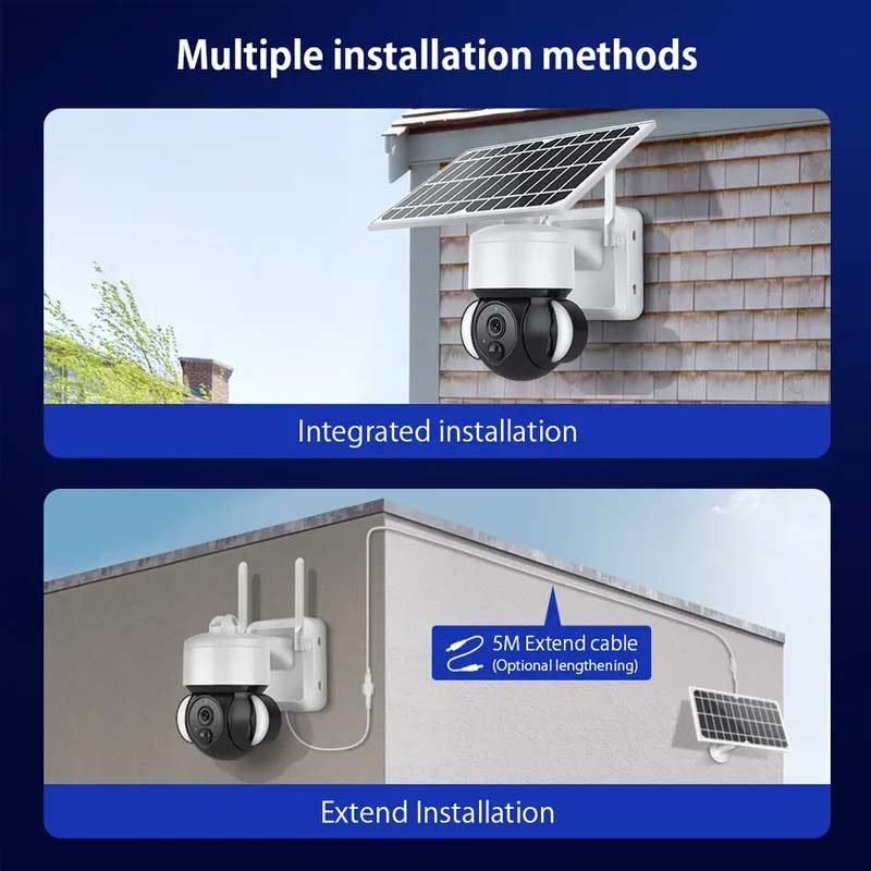 4G Solar Powered Tuya Camera 2MP IP Security Wifi IP Network Camera