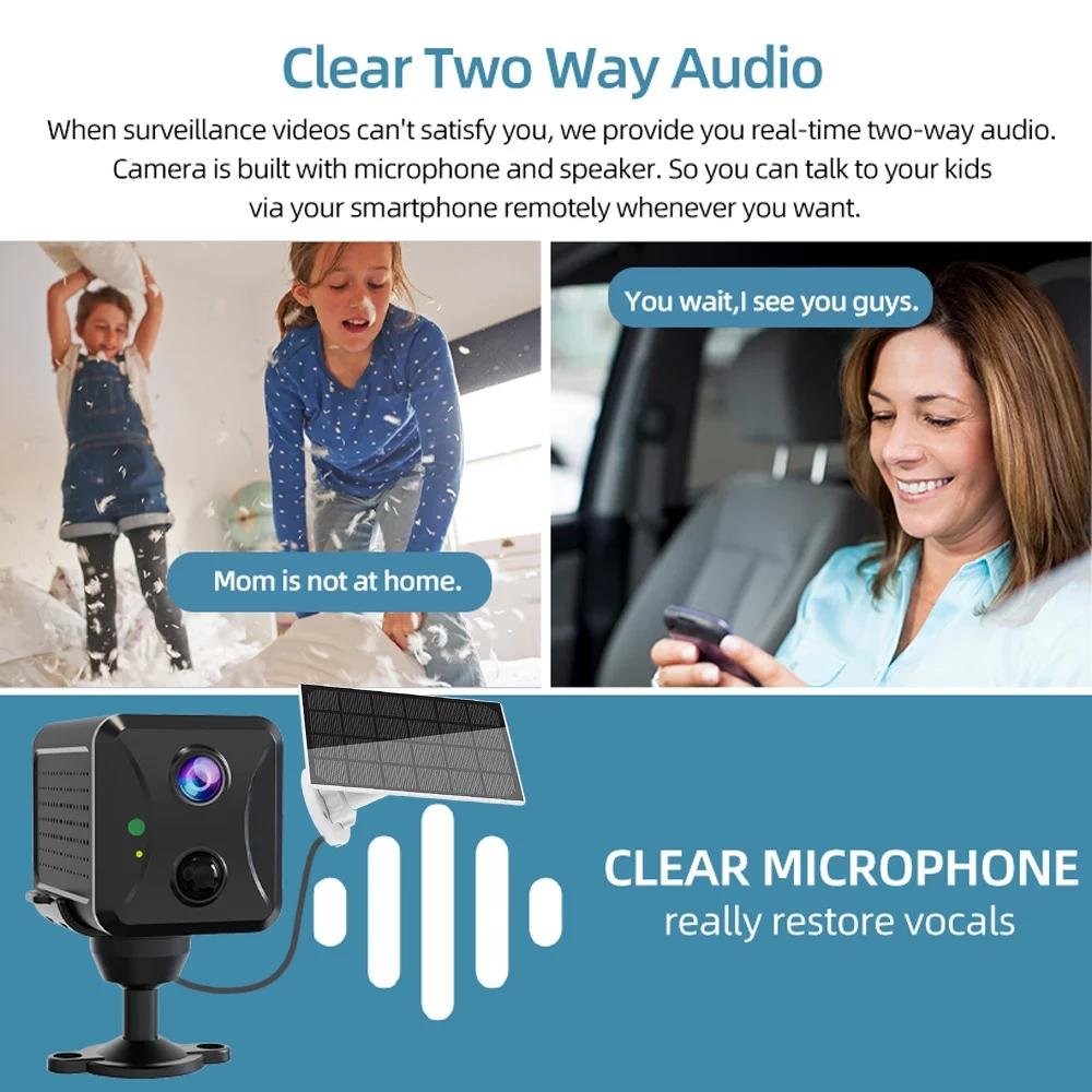 wholesale Ubox 4G Wifi Solar Camera Wide Angle Night Vision Motion Detection Remote Monitor Mini camera with battery