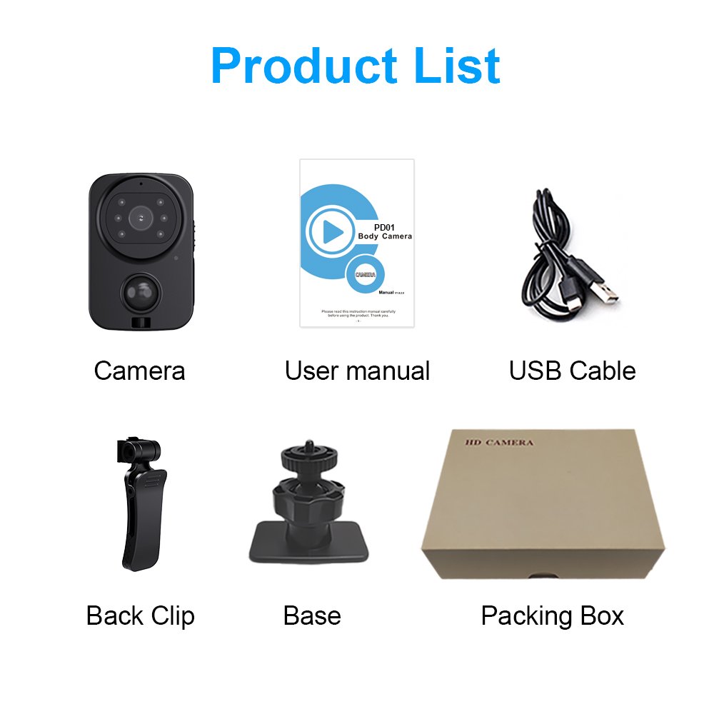 PD01 New Waterproof Without Wifi Mini Cameras Infrared Night Version HD Camera Recorder Mini Camera PIR Motion Detection