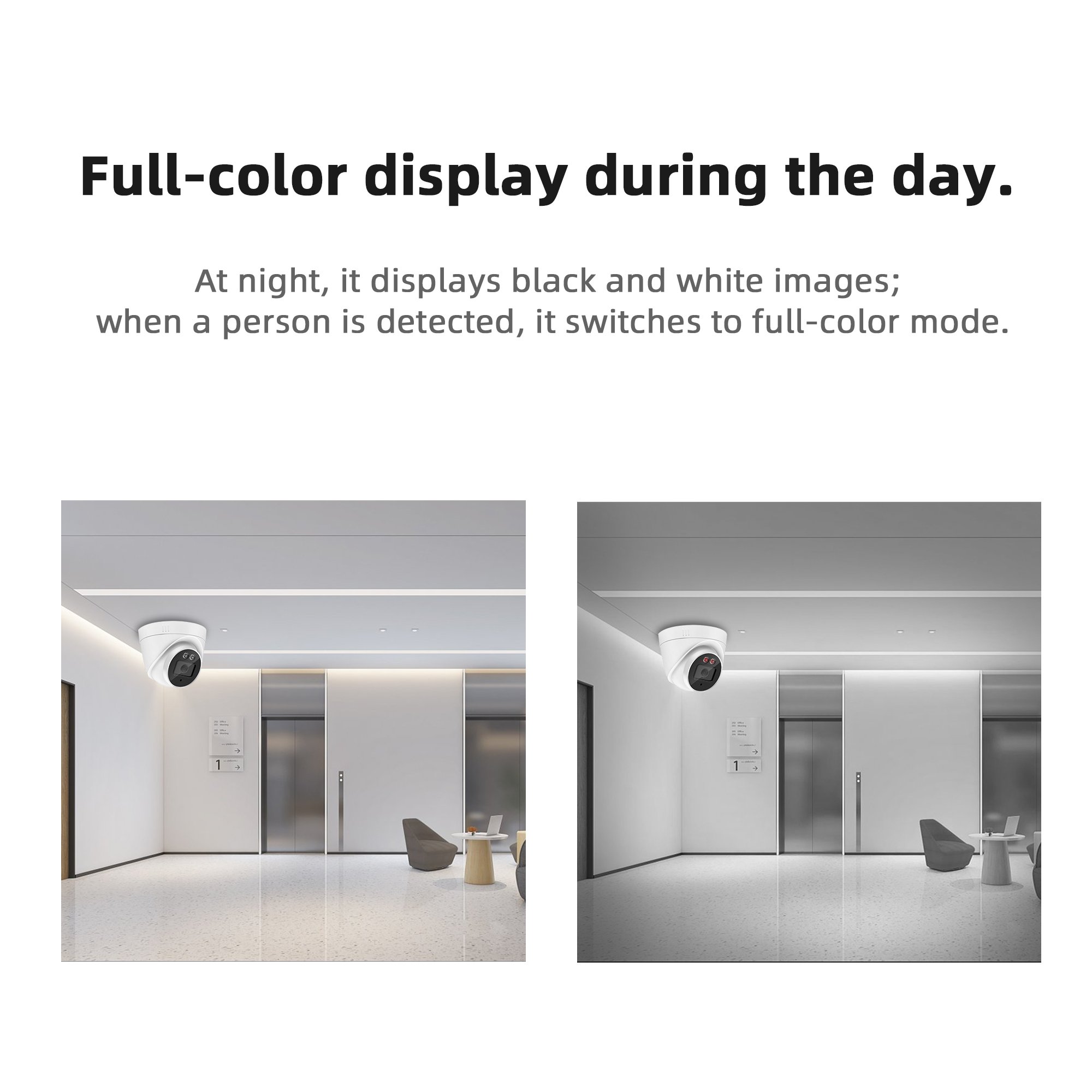 Indoor Camera De Surveillance IR Full Color CCTV Dome IP POE Network Camera Cctv 2.8mm Night Vision Poe 5mp Dome Security Camera