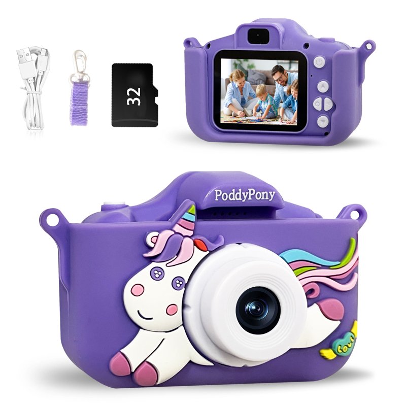 PoddyPony Children Mini Camera Toy Digital Kids Camera Toys Educational Photography Gifts Toddler Toy Camera
