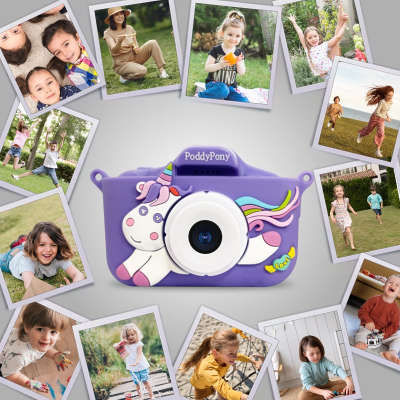PoddyPony Children Mini Camera Toy Digital Kids Camera Toys Educational Photography Gifts Toddler Toy Camera