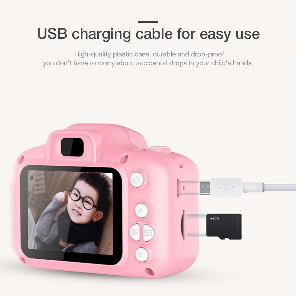 Children's mini digital camera 2 inch screen HD sports mini can take photos and videos