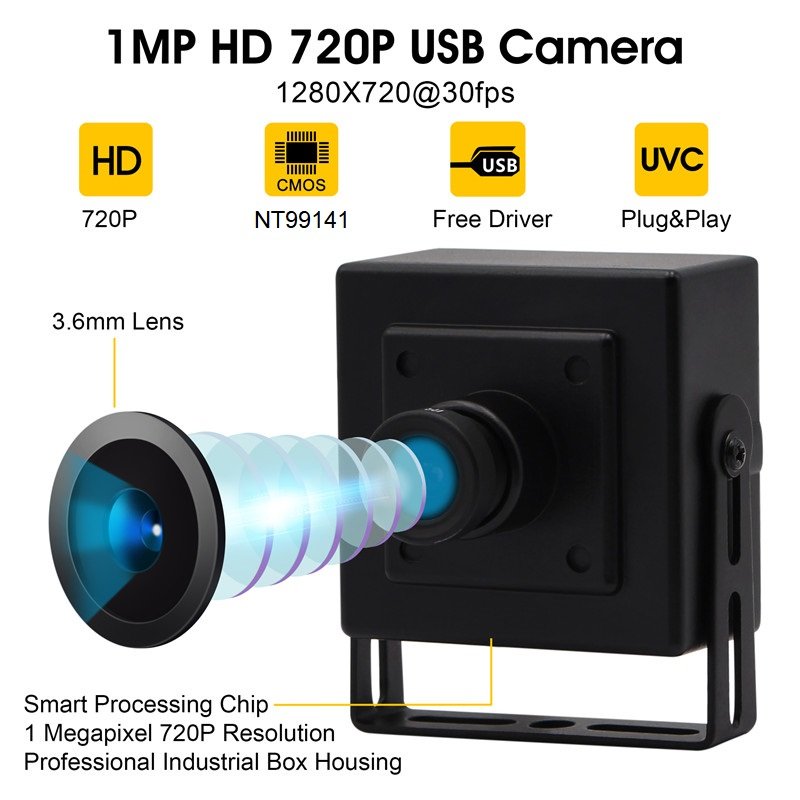 HD 720P NT99141 sensor free driver UVC USB mini Camera HD usb charger security camera with microphone
