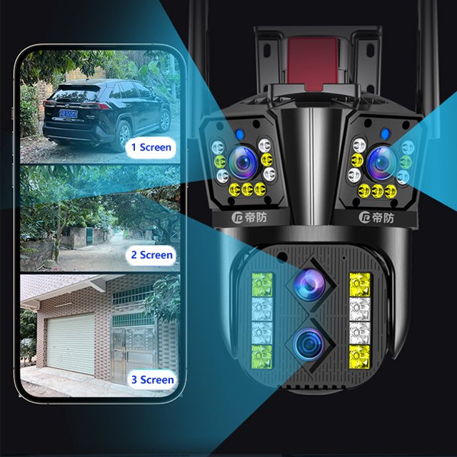 1080p wide angle 360degree view video surveillance wifi ip outdoor ptz camera wireless wifi light security camera
