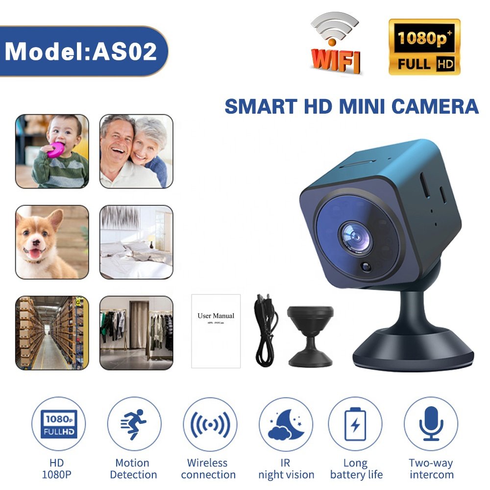 mini camera wifi full HD motion detection infrared night vision camera Magnetic adsorption small camera wireless
