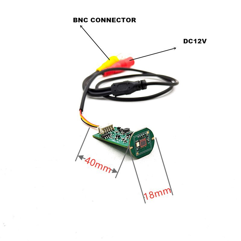 CVBS 800TVL HD Color Analog Camera Module CCTV Security Camera T Bullet Board CMOS Sensor for industry Machine kiln monitoring
