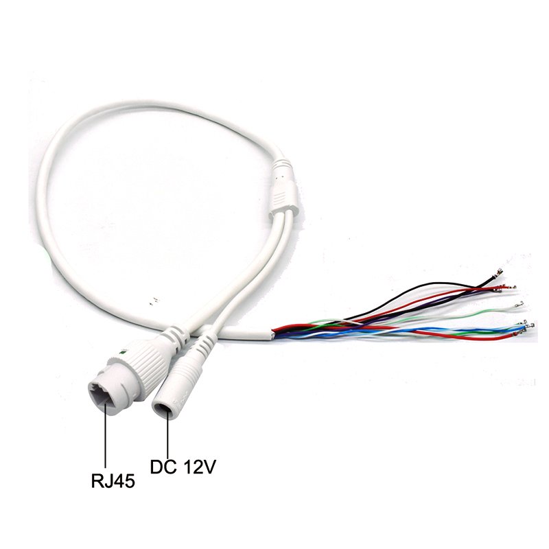 RJ45+DC Waterproof connector Cable for H.265 IP camera module