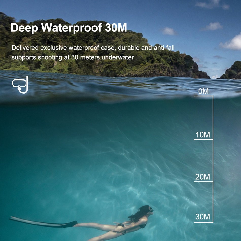 5K Ultra HD Touch & WiFi sport Camera with Dual Screen Wide Angle EIS Waterproof Vlog Video action Camera