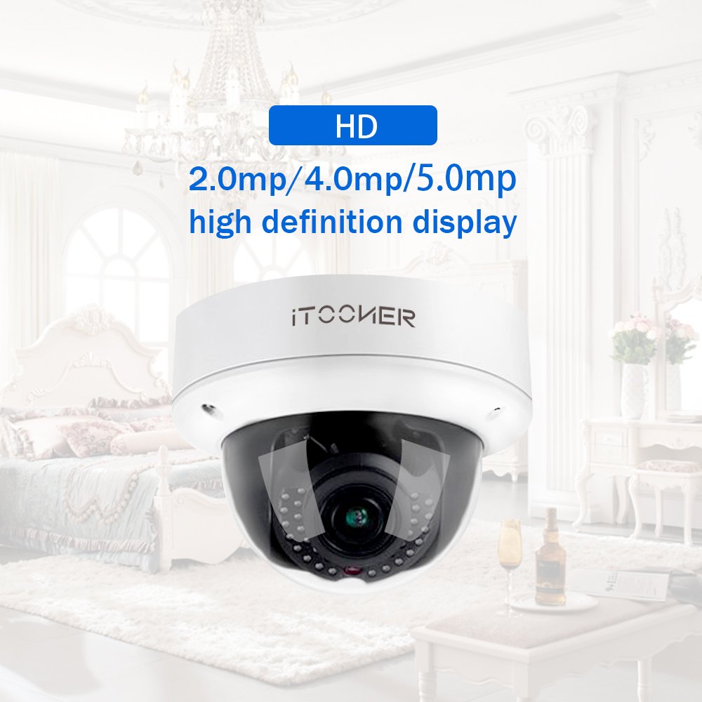 H.265 5MP POE IP Dome Camera Night Vision Network Camera