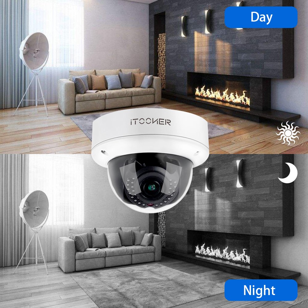 H.265 5MP POE IP Dome Camera Night Vision Network Camera
