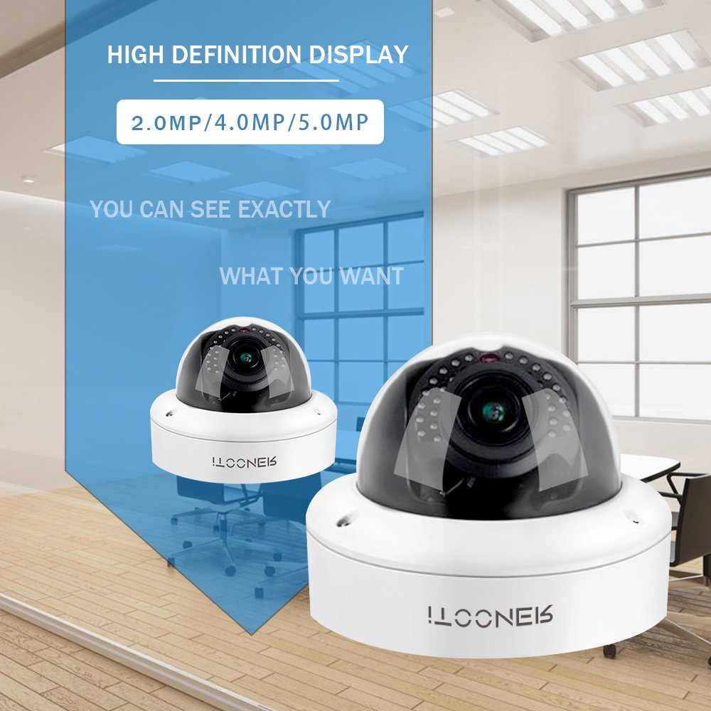 H.265 5MP POE IP Dome Camera Night Vision Network Camera